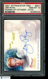 2001 Rittenhouse Star Trek Women Of Voyager Autograph Jeri Ryan LE Auto PSA 10
